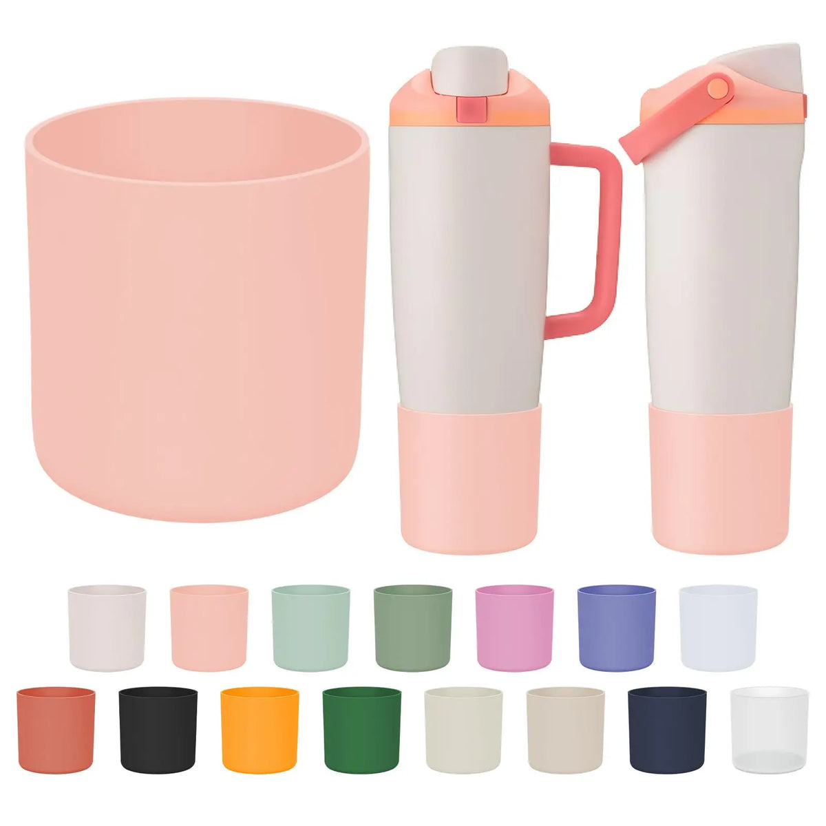 Silicone Protective Boot Sleeve for 30 oz (887 ml) & 40 oz (1.18 L) Tumbler Bottles, Anti-Slip Full-Bottom Cover