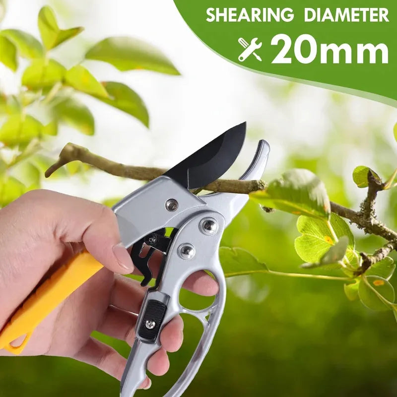 Ergonomic Pruning Shears — Titanium-Plated Carbon Steel Blade with Spring for Garden & Fruit Picking