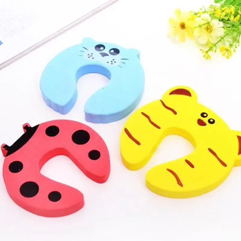 2/5-Pack Baby Door Stoppers - Anti-Pinch EVA Foam Door Edge Protectors, Cute Animal Child Safety Guards