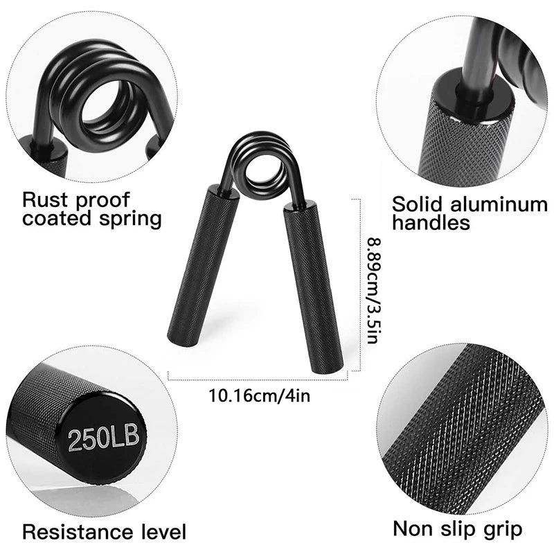 Heavy-Duty Hand Gripper - Metal Grip Strength Trainer & Carpal Expander for Finger, Wrist and Forearm Rehabilitation