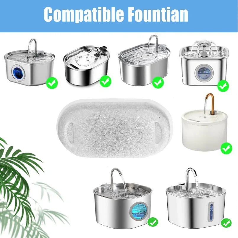 Activated Carbon Replacement Filters for Pet Water Fountains - Universal Cat & Dog Filter Chips