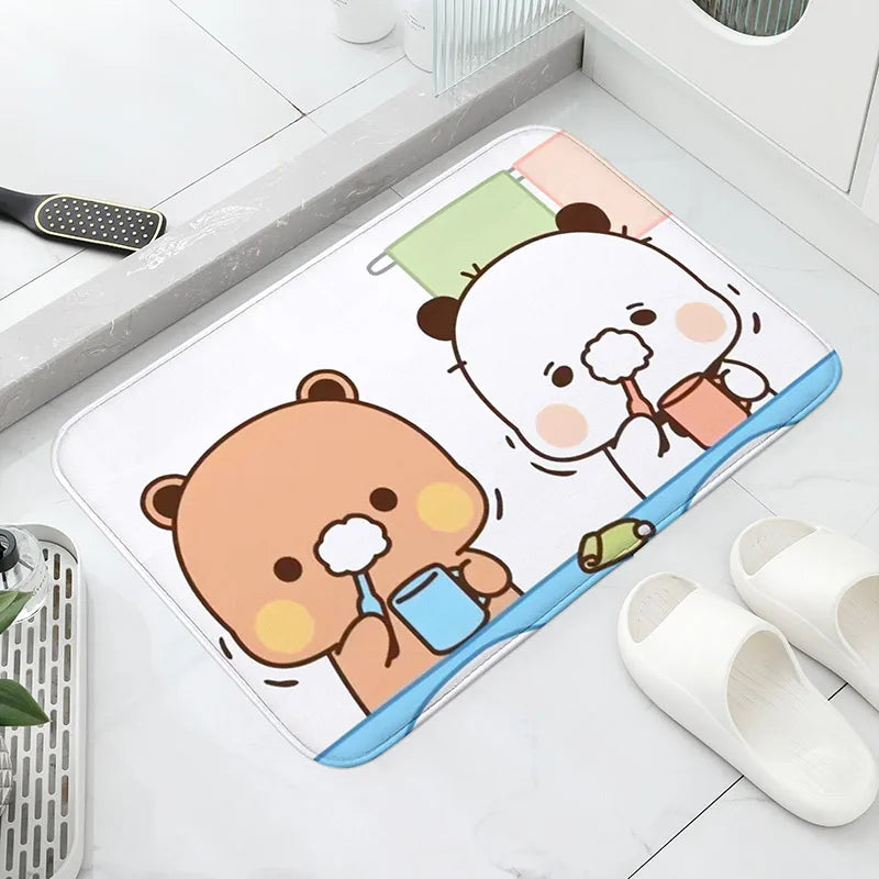 Cute Cartoon Welcome Mat Non-Slip Memory Foam Doormat – Waterproof Anti-Bacterial Floor Rug for Door, Bathroom, Bedroom (30×50 / 40×60 / 50×80 cm | 11.8×19.7 / 15.7×23.6 / 19.7×31.5 in)