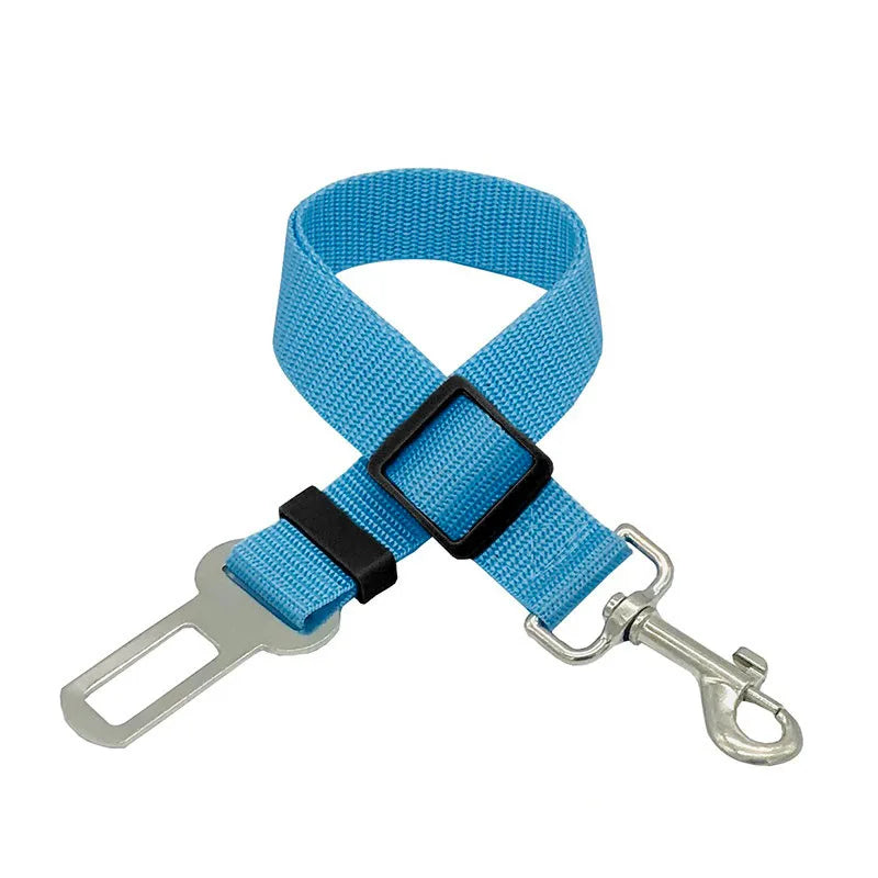 Adjustable Dog Car Seat Belt Leash 17-29 in (43-74 cm) Nylon Safety Restraint with Quick-Release Breakaway Clip