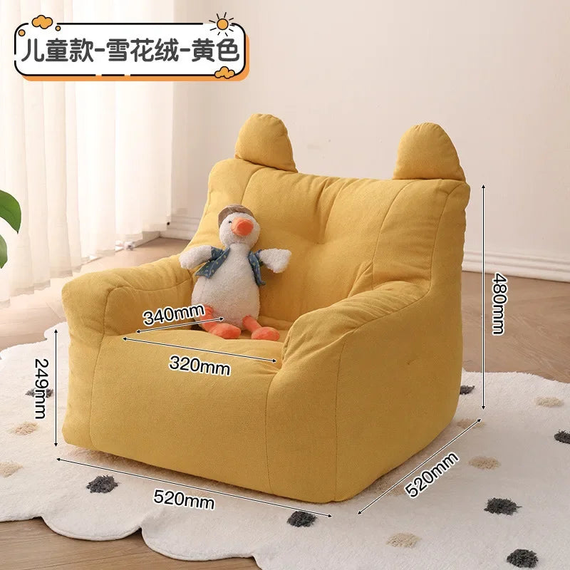 Eco-Friendly Nordic Kids Sofa Chair - Soft Backrest Bean Bag for Toddlers and Kids