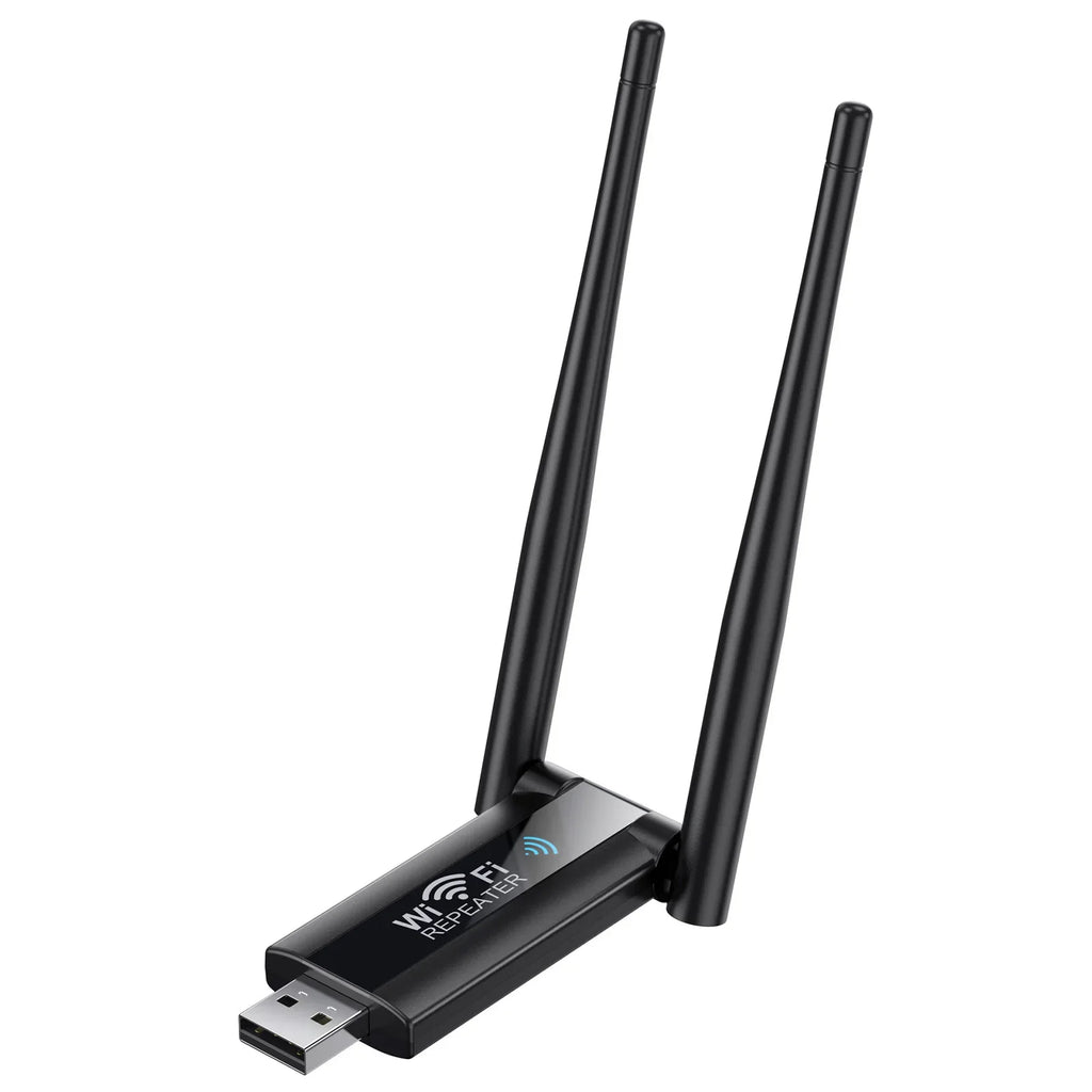 USB WiFi Range Extender 2.4GHz 300Mbps Wireless Repeater Signal Booster - Long Range USB Wi‑Fi Adapter for Home Network