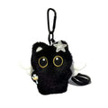 Plush Black Cat Keychain 10cm (3.9 in) Kawaii Bag Charm Cute Stuffed Cat Keyring Gift
