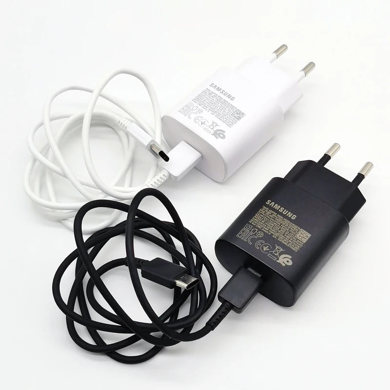 25W USB-C PD Fast Charger Adapter with 1.0 m (3.3 ft) Type-C Cable - EU Plug, PD & PPS Super Fast Charging