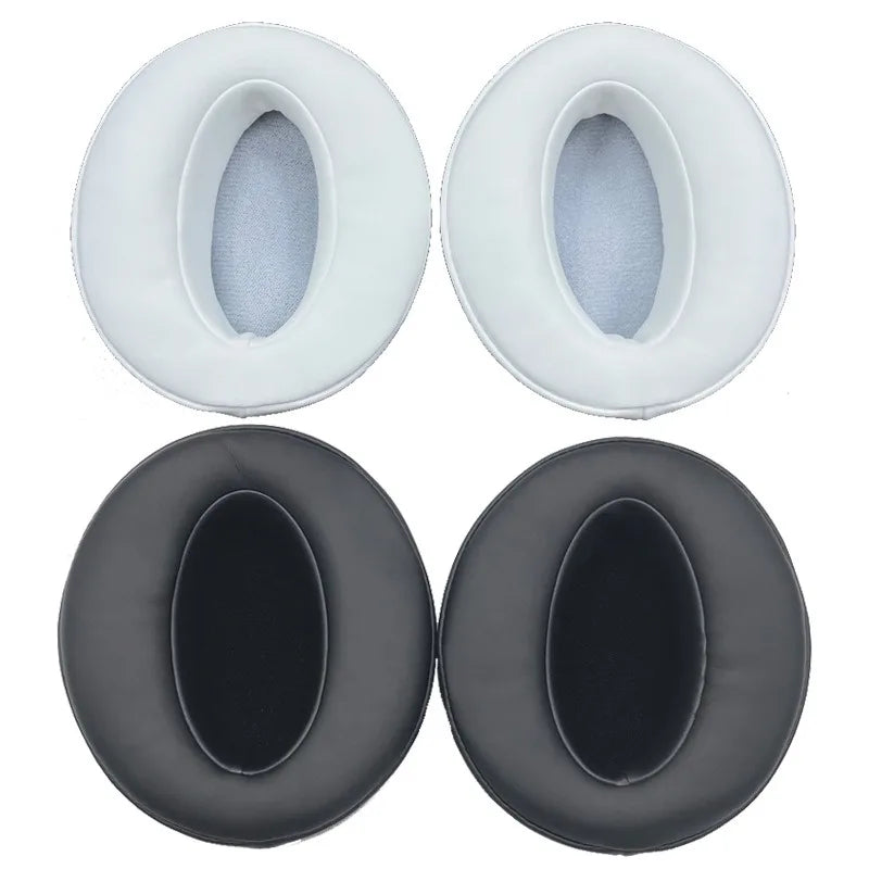 Replacement Memory Foam Ear Pads for Over-Ear Headphones - Soft Leather Ear Cushions, Self-Adhesive (1 Pair)