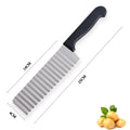 Stainless Steel Wavy Crinkle Slicer Knife - Potato Chip & French Fry Cutter, 25 x 14 x 4 cm (9.8 x 5.5 x 1.6 in)