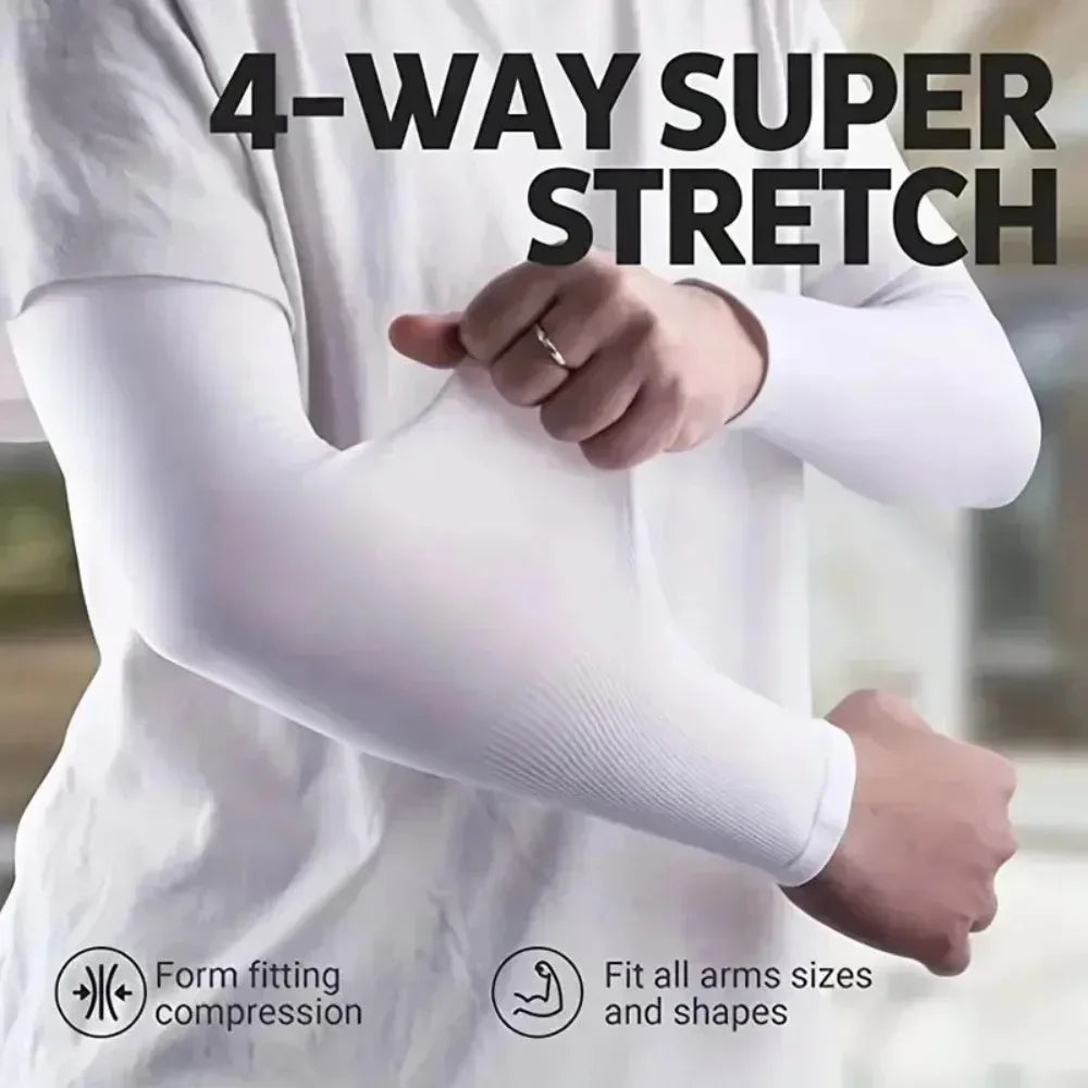 3-Pack UPF 50+ Ice Silk Arm Sleeves, Breathable UV Sun Protection for Driving, Cycling, Sports & Hiking
