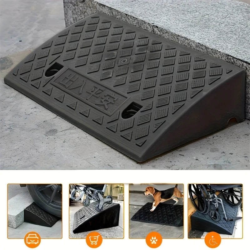 2-Pack Portable Non-Slip Threshold Ramp for Driveway, Porch & RV — Wheelchair and Pet Access