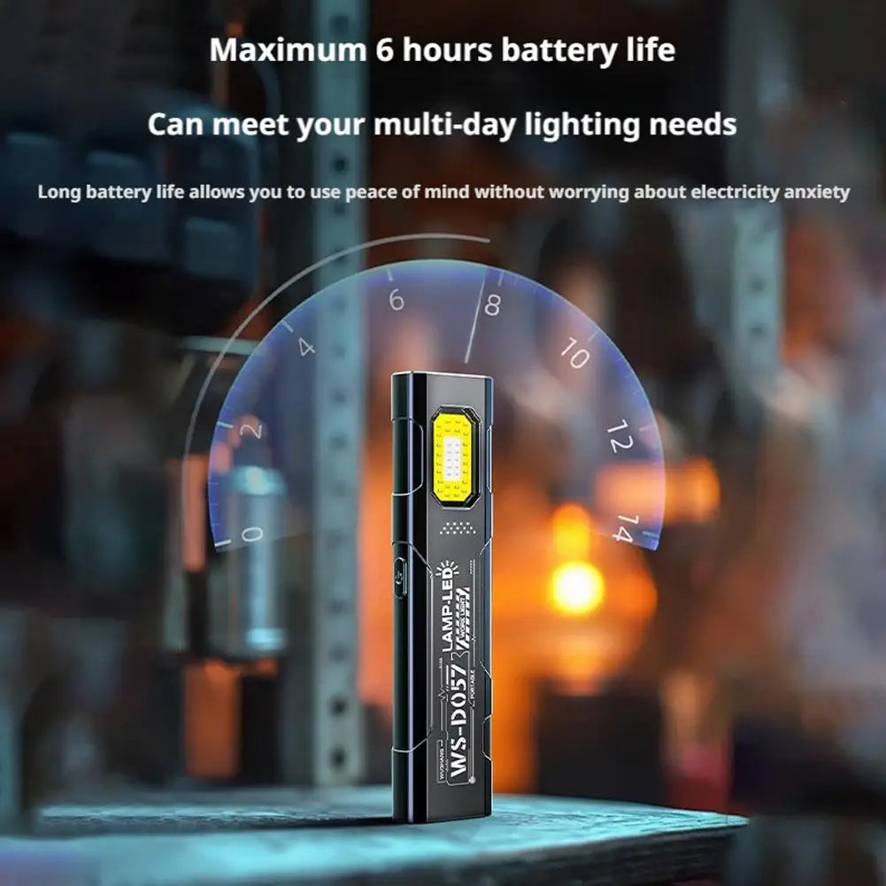 Rechargeable EDC LED Flashlight 550 lm – Pocket Mini Torch with USB-C, 5 Modes & Magnetic Clip