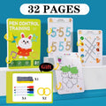 Reusable Tracing Workbook for Kids – Montessori Pen Control & Pre-Writing Practice Copybook