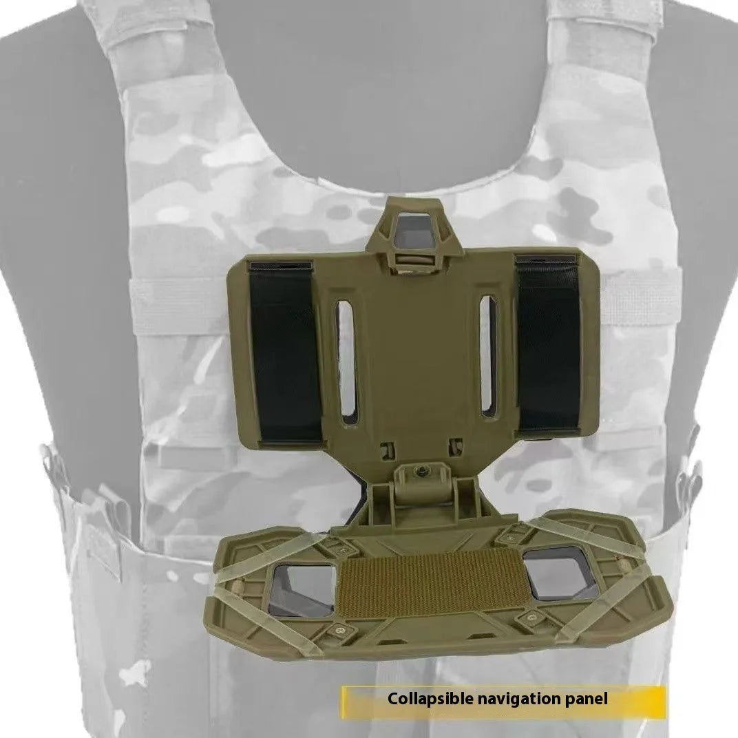 Foldable Tactical Phone Chest Mount MOLLE Admin Panel Navigation Board Organizer for Hunting Vests & Backpacks