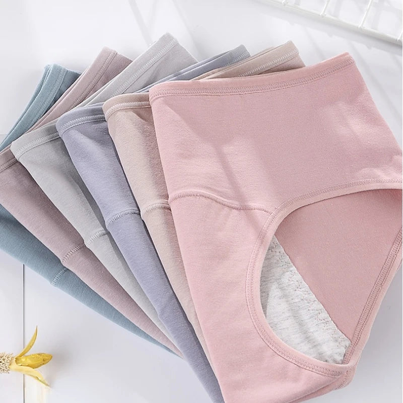 3-Pack Women's Menstrual & Postpartum Cotton Briefs – Leakproof, High Absorbency for Heavy Flow