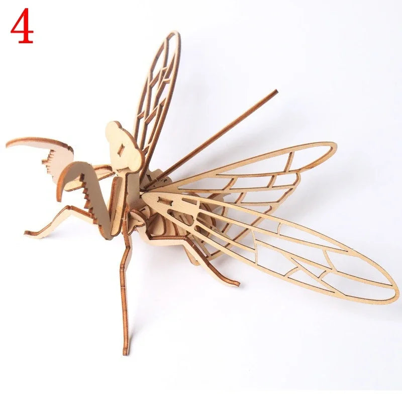 DIY 3D Wooden Butterfly Puzzle for Kids - Educational Craft, Brain Game & Home Decor