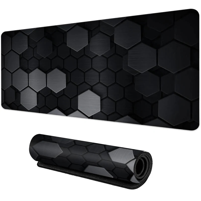 Large Gaming Mouse Pad Red Blue Gradient Non-Slip Rubber Sewn Edge Desk Mat for Keyboard & PC