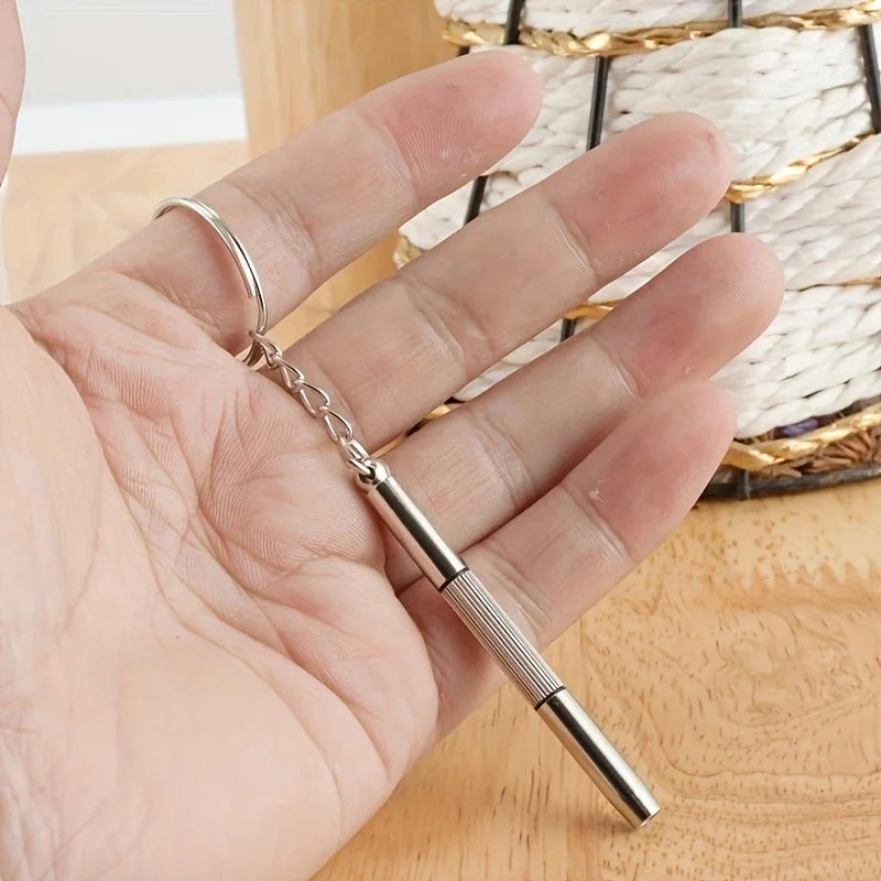 Portable Precision Eyeglass & Watch Screwdriver Kit with Keychain Mini Repair Tool