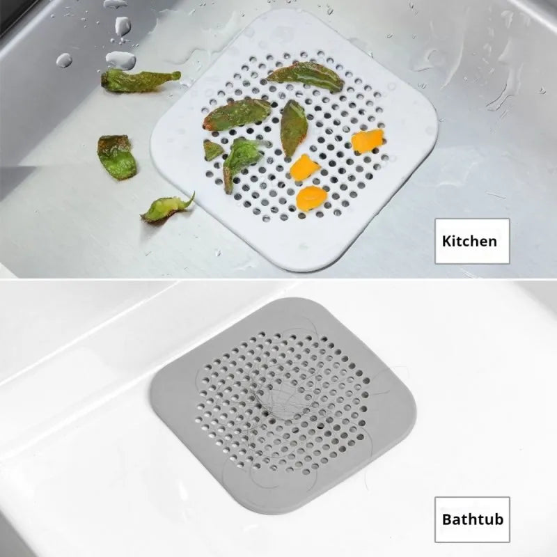 5.5 in (14 cm) Suction Cup Hair Drain Strainer – Anti-Clog Sink & Shower Floor Drain Catcher for Kitchen & Bathroom