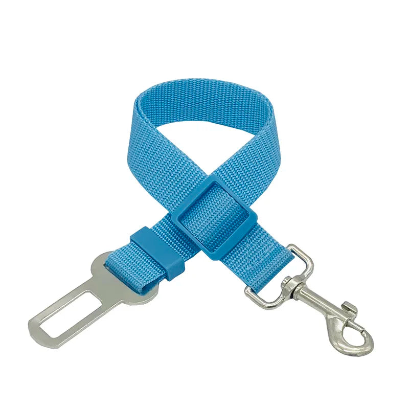 Adjustable Dog Car Seat Belt Tether 17-29 in (43-74 cm) Nylon Seatbelt Leash with Quick-Release Breakaway Clip
