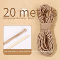 Sisal Hemp Cat Scratching Rope – 20 m (65.6 ft) & 50 m (164 ft) Durable Scratch-Resistant Rope for DIY Cat Trees and Posts