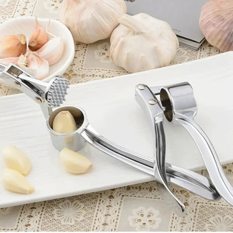 Aluminum Garlic Press Stainless Steel Manual Garlic Grinder and Crusher - Kitchen Gadget