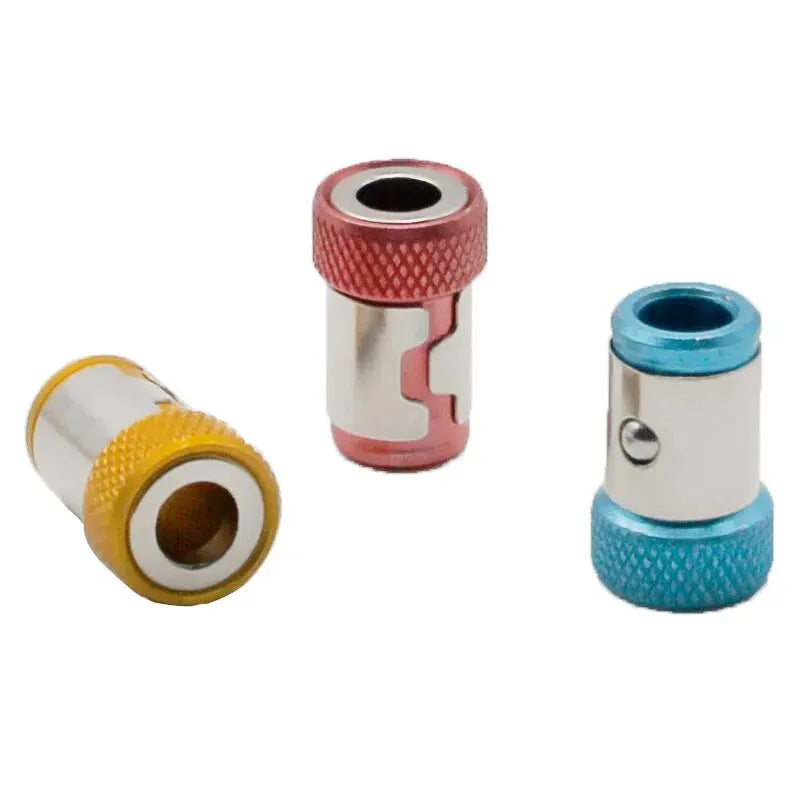 3-Pack 1/4-Inch (6.35 mm) Magnetic Bit Coil — Colored Screwdriver Head Magnetizer, Universal Metal Tool Accessory