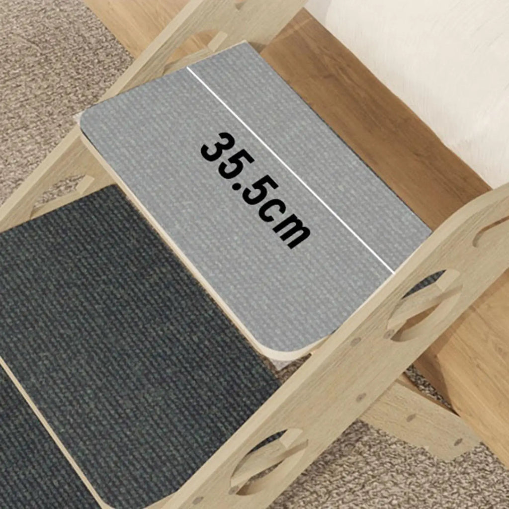 Foldable Wood 3-Step Pet Stairs for Small Dogs Non-Slip Sofa & Bed Ramp Portable Puppy Steps