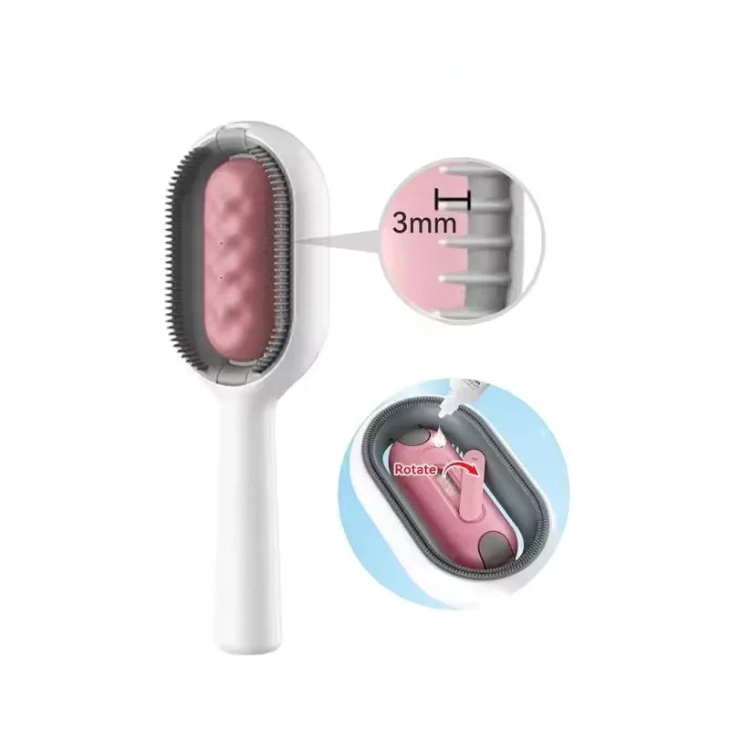 Reusable Double-Sided Pet Hair Remover Brush for Cats & Dogs – Anti-Static Soft Grooming Tool for Furniture, Carpet & Clothing