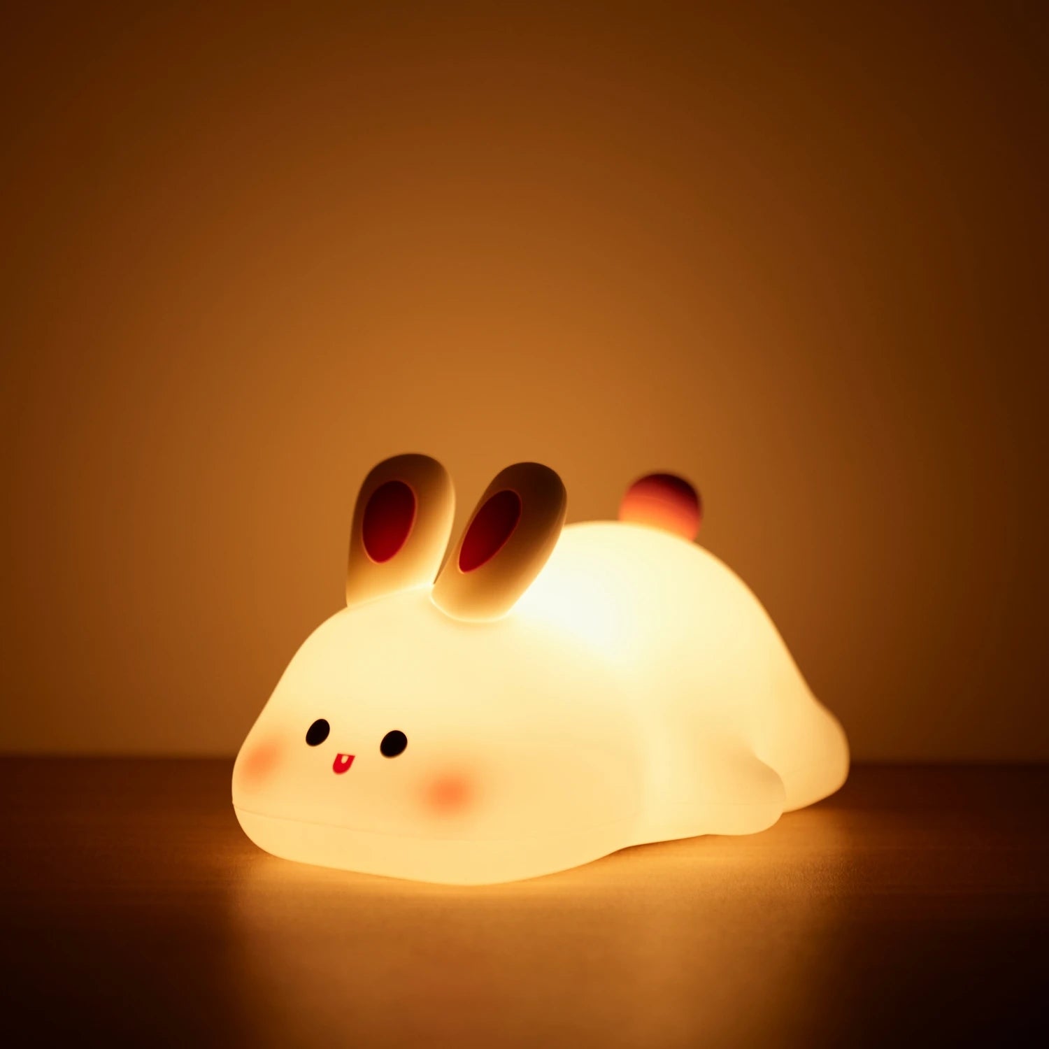Cute Silicone LED Night Light - Panda Sheep Rabbit USB Rechargeable Kids Bedroom Lamp Gift