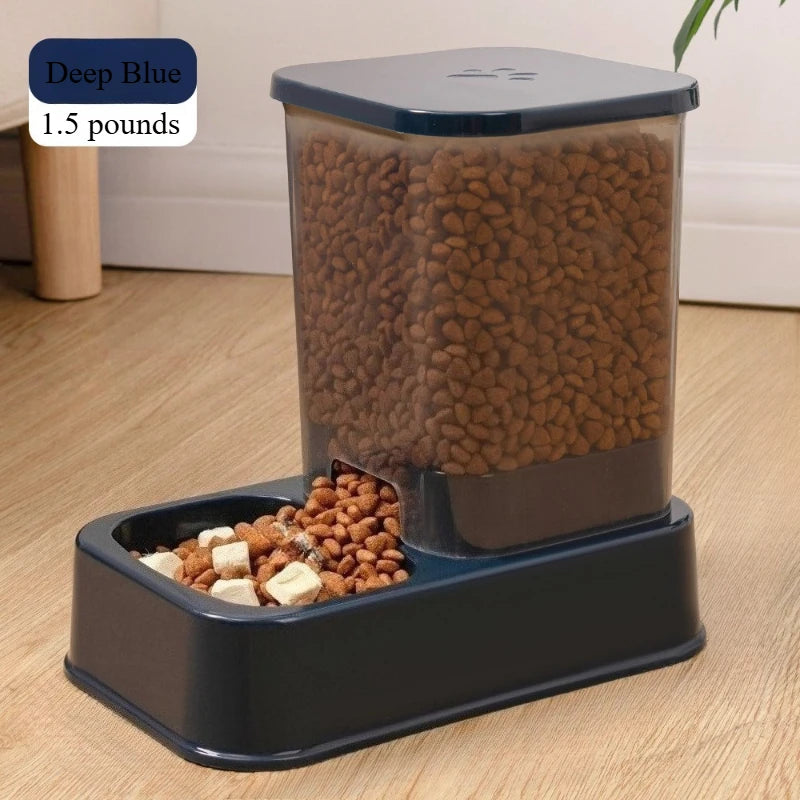 Automatic Pet Feeder & Water Dispenser – Portion-Control Food Bowl for Cats & Dogs (No Batteries Required)