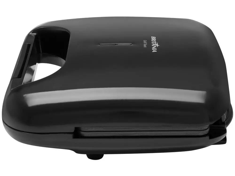 2-Slice Electric Sandwich Maker & Grill, Non-Stick Corrugated Plates, 750W 110V, Compact Black