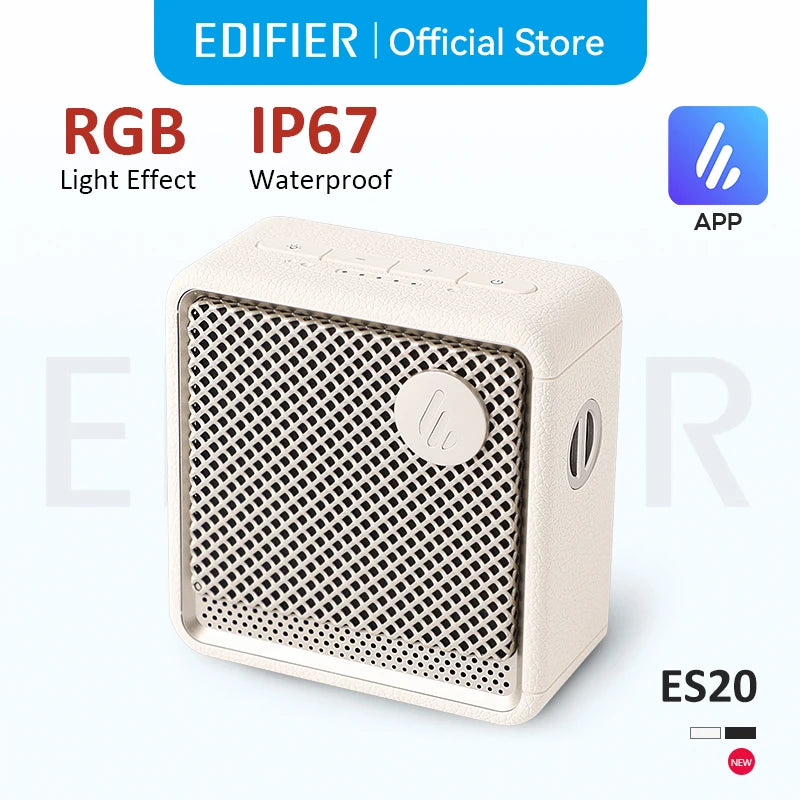 Portable Bluetooth Speaker – IP67 Waterproof, 6W Deep Bass, Ambient Light, Built-in Mic, Bluetooth 5.4, 15-Hour Battery