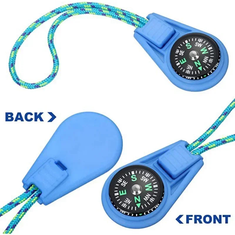 Mini Tactical Pocket Compass Keychain - Survival Compass for Camping, Hiking & Travel