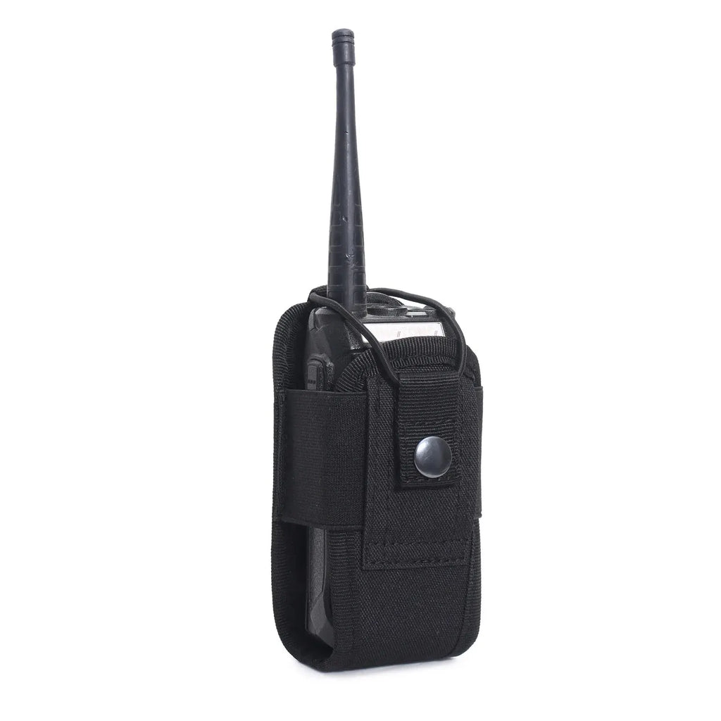 MOLLE Radio Pouch 1000D Nylon Walkie-Talkie Holster, Tactical Carry Bag for Hunting Camping Hiking