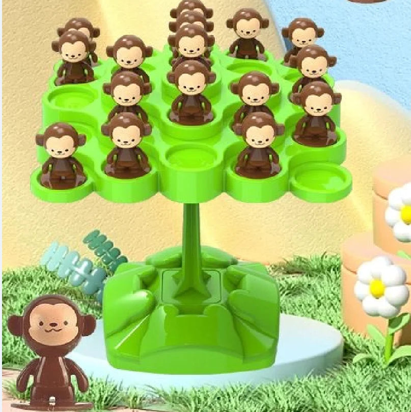 Monkey Balance Tree Foldable Kids Balance Game — Parent-Child Interactive Music Toy, Ages 3+