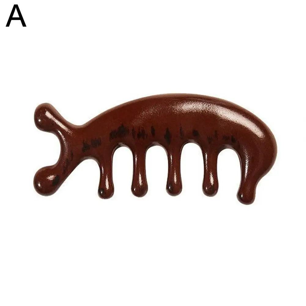 Gua Sha Massage Comb - Wide-Tooth Scalp, Face & Body Massager