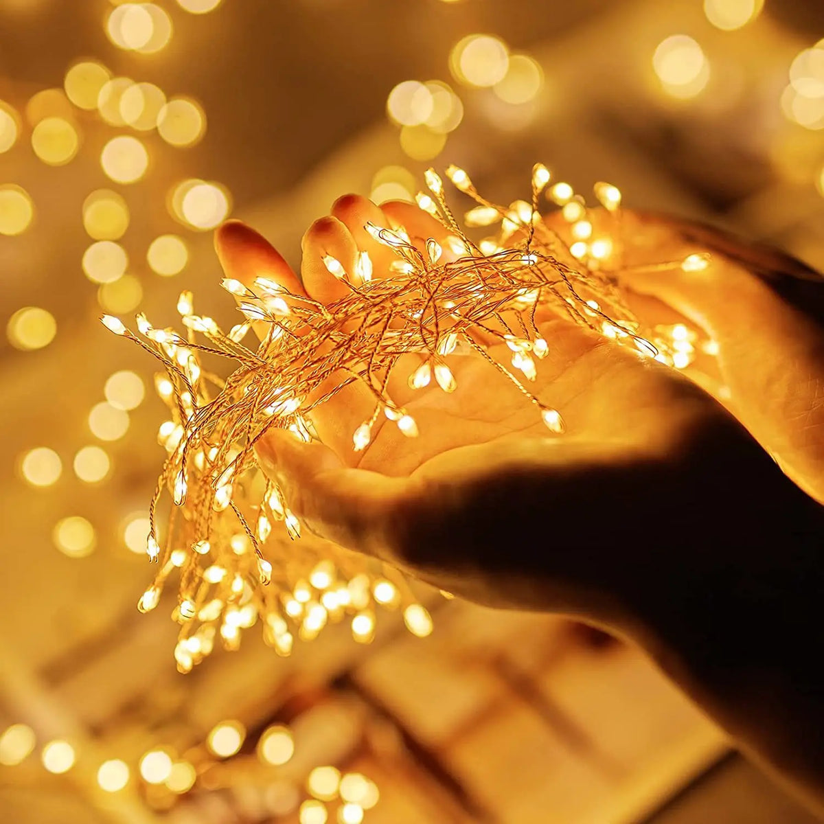USB LED Firecracker Copper Wire String Lights, 8 Modes Fairy Lights for Outdoor Garden, Wedding & Christmas (3/6/9 m | 9.8/19.7/29.5 ft)