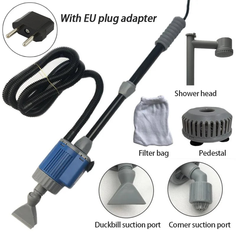 20W/28W Aquarium Water Change Pump – Gravel Cleaner & Siphon Fish Tank Filter Pump