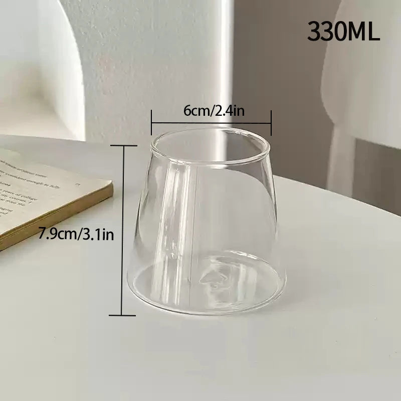 Clear Tall Glass Coffee Mug – Iced Coffee, Milk, Juice & Cocktail Drinkware