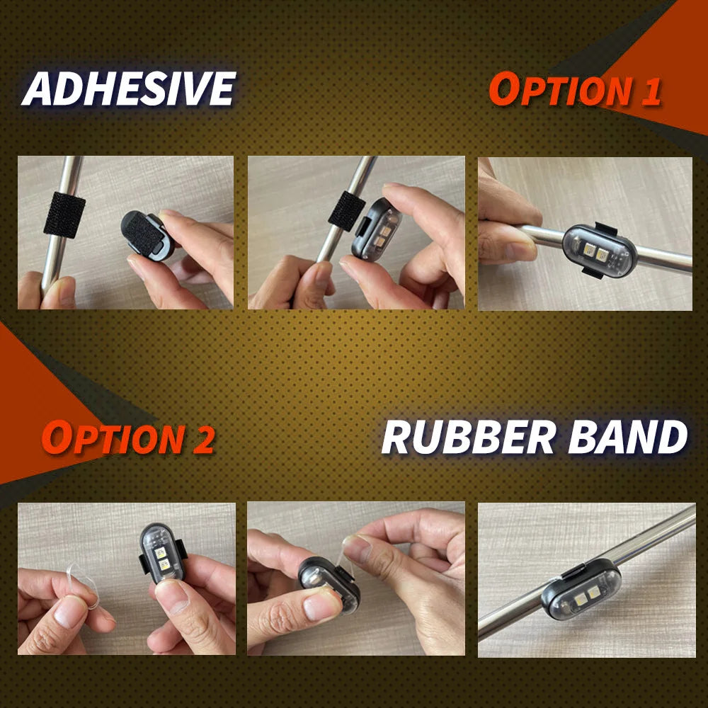 4/10-Pack Car LED Warning Lights — Rechargeable Wireless Decorative Atmosphere Lamps with Remote Control