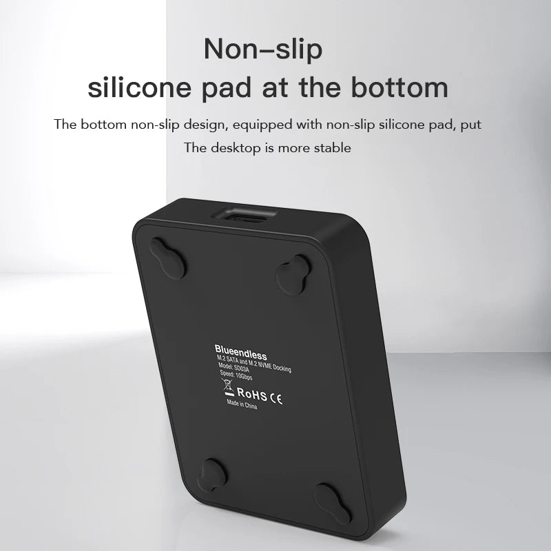 M.2 SSD Enclosure USB-C 10Gbps NVMe & SATA Docking Station – Supports 2242/2260/2280/22110