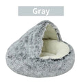 Plush Round Pet Bed with Removable Cover – Warm 2-in-1 Cat & Small Dog Nest (40cm/16in, 50cm/20in)