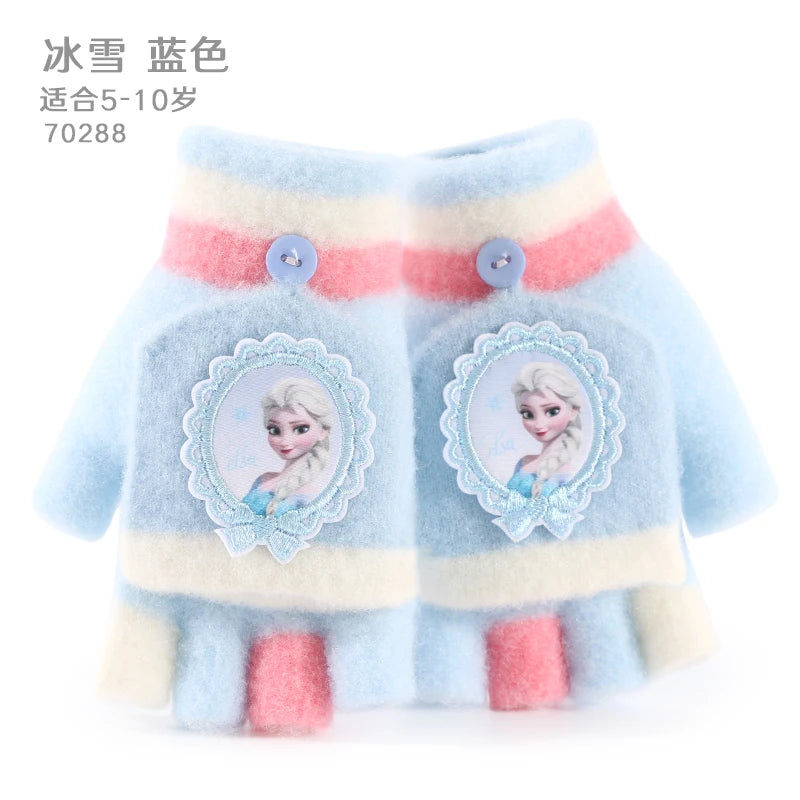 Kids Winter Plush Cartoon Mittens - Warm Gloves for Children Ages 2–6