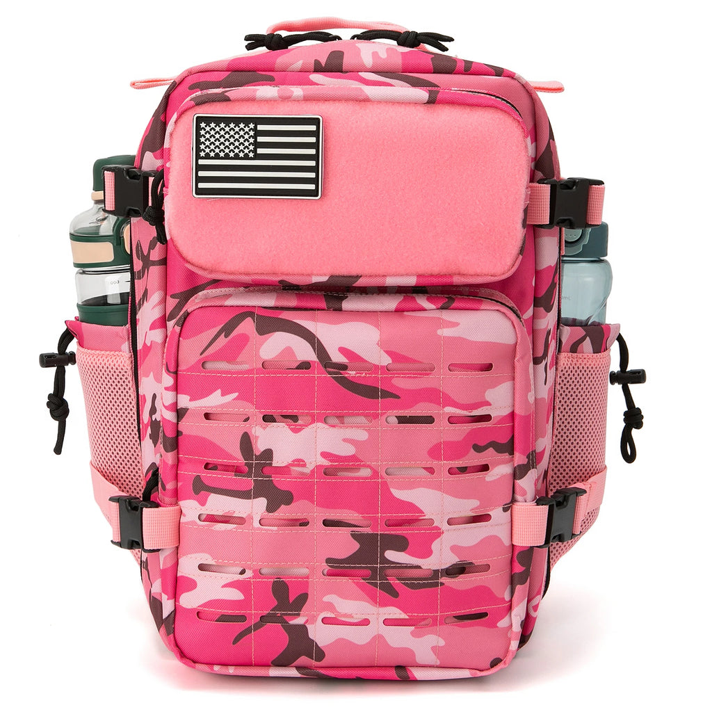 25L & 45L Tactical Backpack for Men & Women – Laser-Cut MOLLE Hiking Daypack, School & Gym Rucksack with Dual Bottle Holders