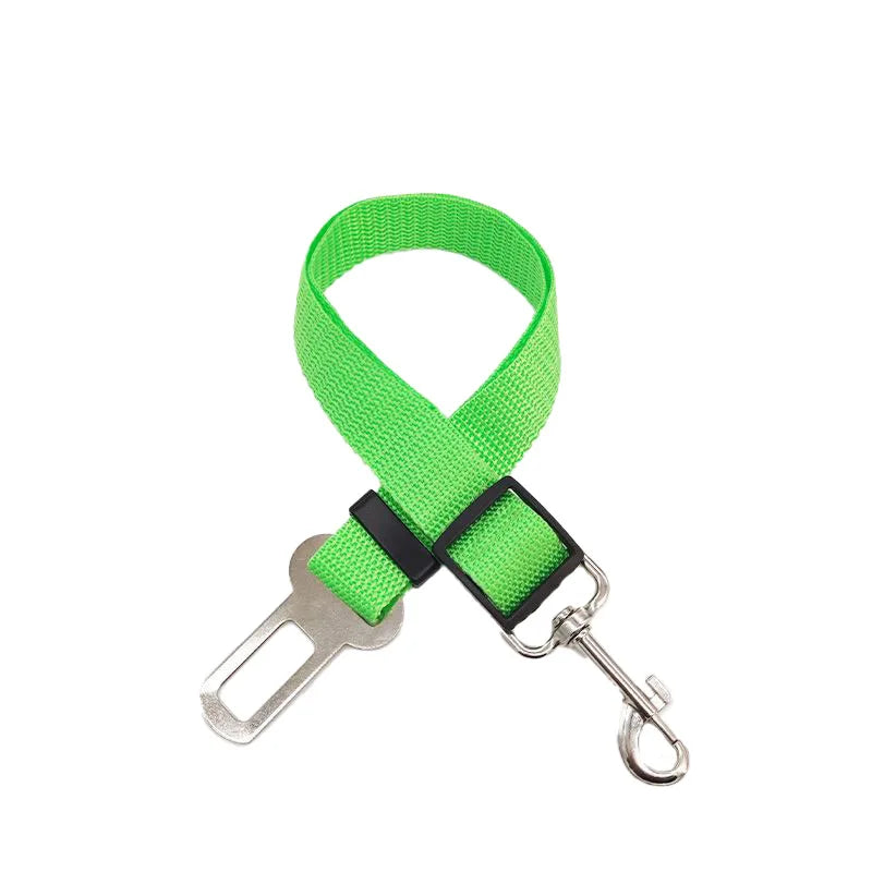 Adjustable Dog Car Seat Belt Leash 17-29 in (43-74 cm) Nylon Safety Restraint with Quick-Release Breakaway Clip