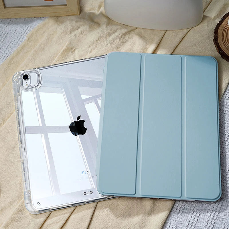 Magnetic Acrylic Shockproof Case with Stand for iPad Air 11", iPad Pro 11/12.9/13", iPad 10.9/10.2" & iPad Mini
