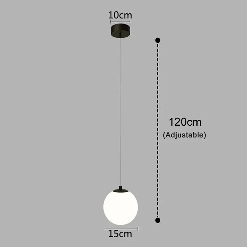 Modern Glass LED Pendant Light Chandelier – Indoor Ceiling Hanging Lamp for Living Room, Bedroom, Dining, Restaurant & Bar