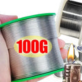Rosin Core Tin Solder Wire 0.8mm & 1.0mm 20g/50g/100g (0.71-3.53 oz) No-Clean Flux 2%