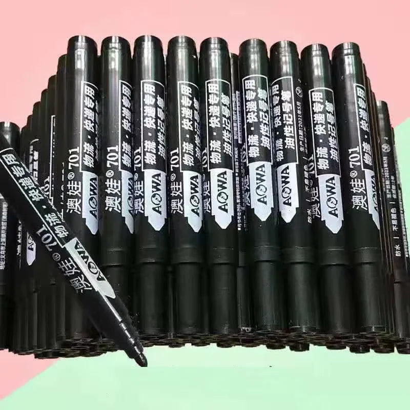 Permanent Paint Marker Pens – Waterproof Black Oil-Based Quick-Dry Markers for Tires & Oily Surfaces (3/9 Pack)